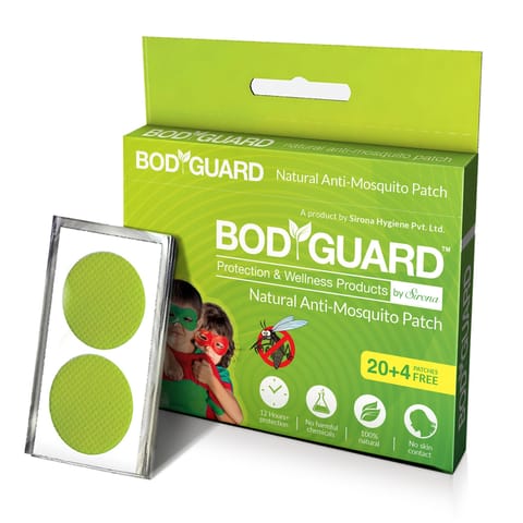 Bodyguard Premium Natural Anti Mosquito Patches - 20 + 4 Patches