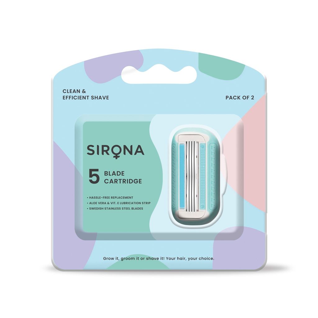Sirona Hair Removal Razor Blades/Refills/Cartridges for Women Pack of 2