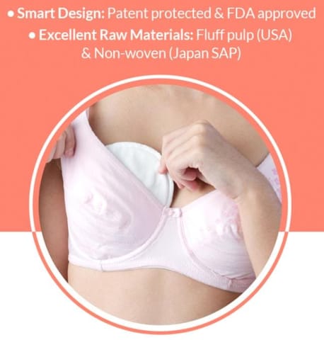 Disposable Maternity and Nursing Breast Pads for Women - 12 Pads