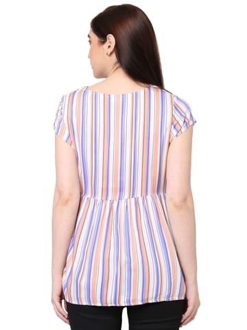 Mystere Paris Classic Striped Maternity Top