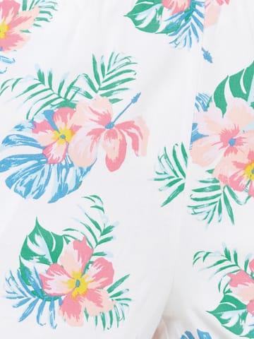 Mystere Paris Tropical Floral Print Shorts Set