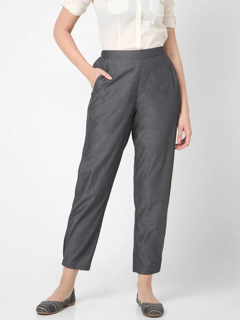 Mystere Paris Classy Solid Straight Fit Lounge Pants