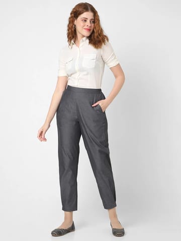 Mystere Paris Classy Solid Straight Fit Lounge Pants