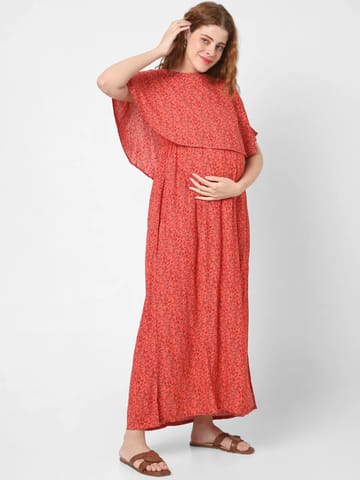 Mystere Paris Ruby Floral Printed Maternity Dress