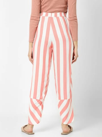 Mystere Paris Pink and White Striped Lounge Pants