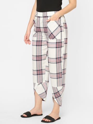 Mystere Paris Multicolored Checked Loung Pants