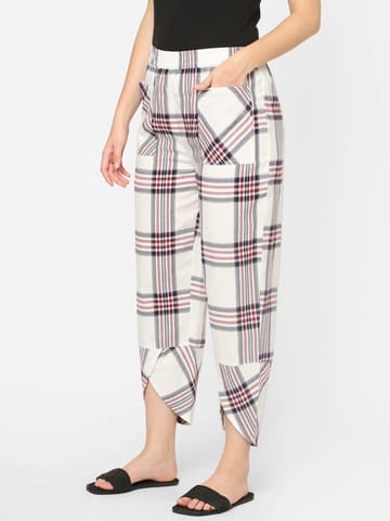 Mystere Paris Multicolored Checked Loung Pants