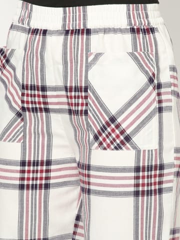 Mystere Paris Multicolored Checked Loung Pants
