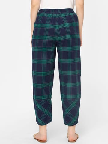 Mystere Paris Blue and Green Checked Loung Pants