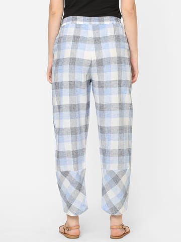 Mystere Paris Cotton Checks Loung Pants