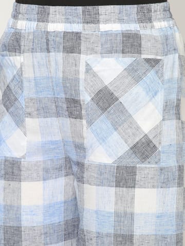 Mystere Paris Cotton Checks Loung Pants