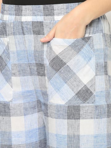 Mystere Paris Cotton Checks Loung Pants