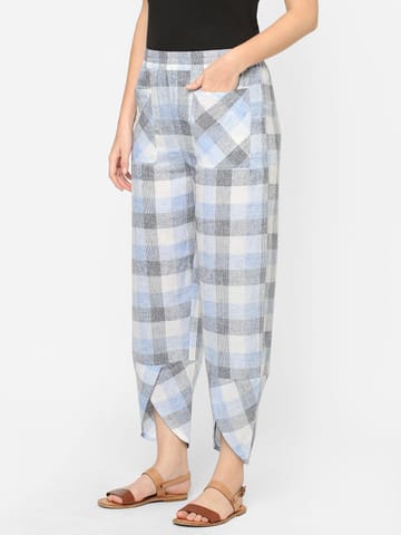 Mystere Paris Cotton Checks Loung Pants