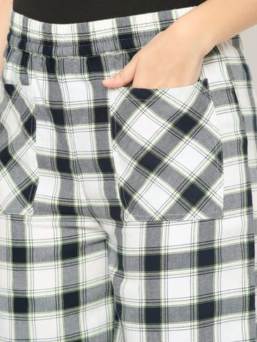 Mystere Paris Cute Checked Loung Pants