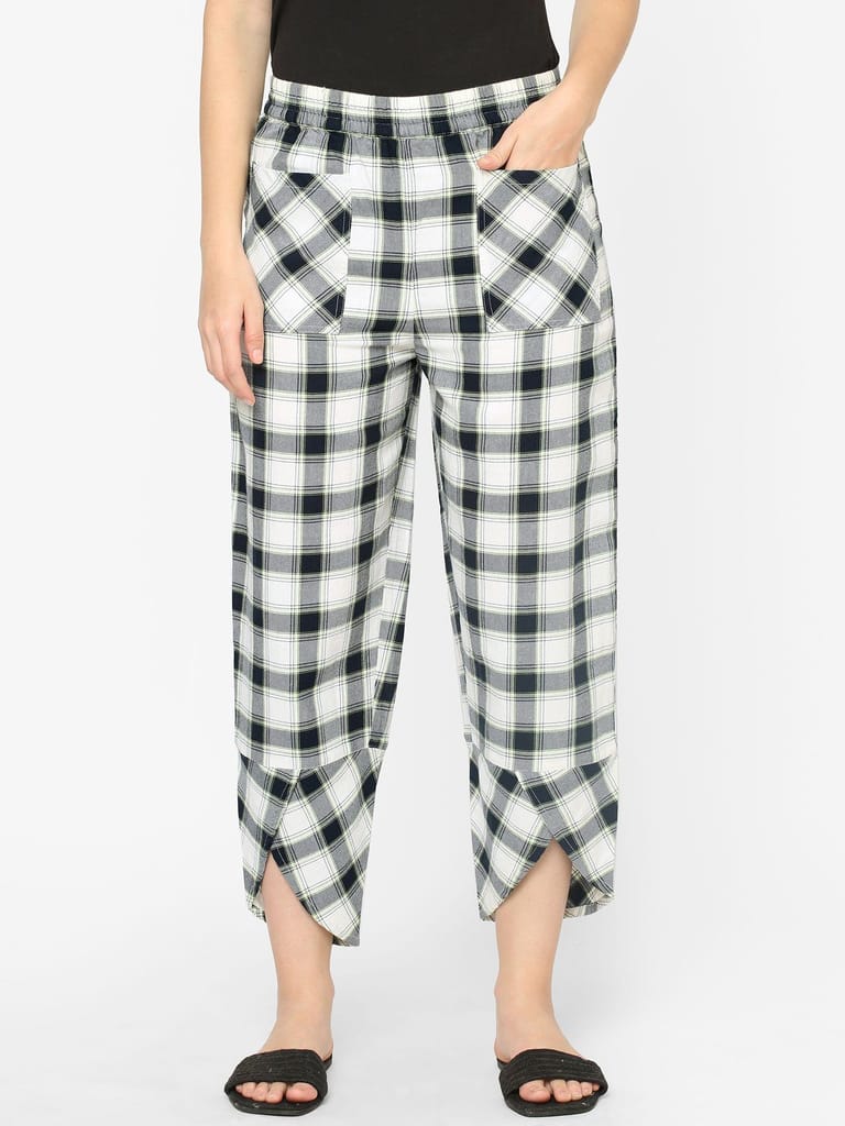 Mystere Paris Cute Checked Loung Pants