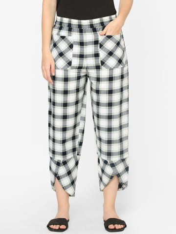 Mystere Paris Cute Checked Loung Pants