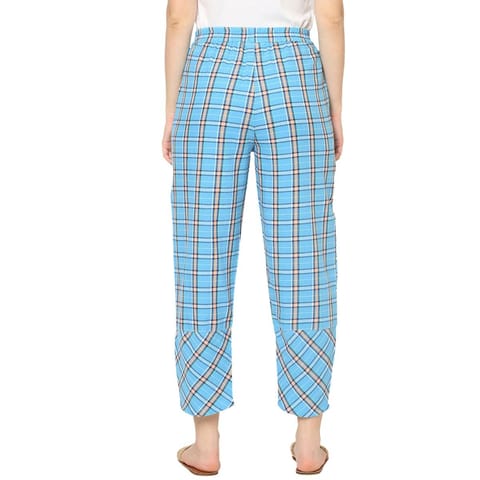 Mystere Paris Blue Checked Lounge Pants