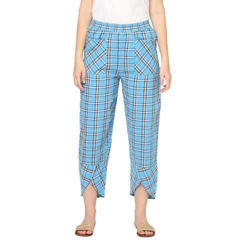 Mystere Paris Blue Checked Lounge Pants