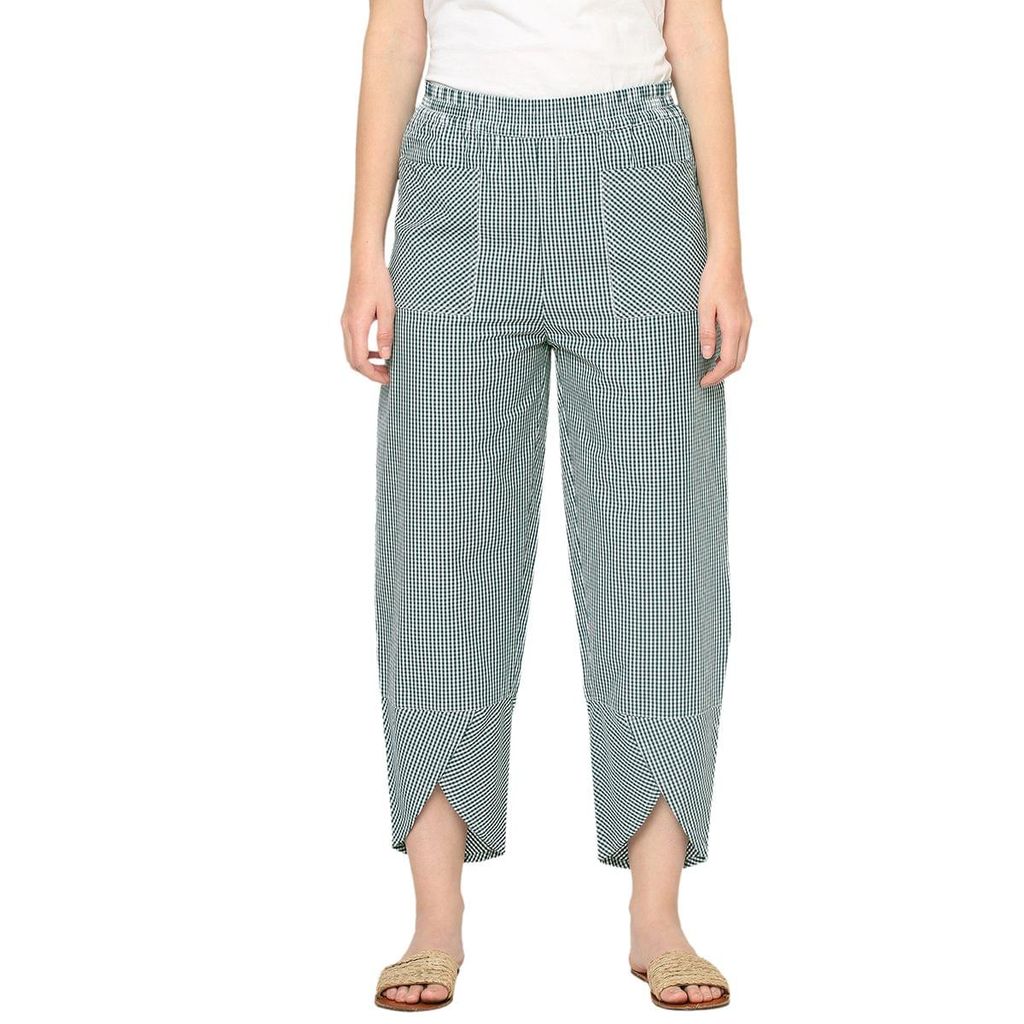 Mystere Paris Comfy Green Checks Lounge Pants