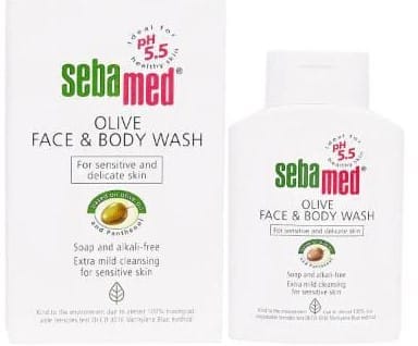 Sebamed Olive Face & Body Wash|Ph 5.5|Soap Free|For Sensitive Skin|With Olive Oil And Panthenol 200Ml