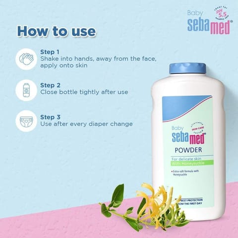 Sebamed Baby Powder with Honeysuckle 200g