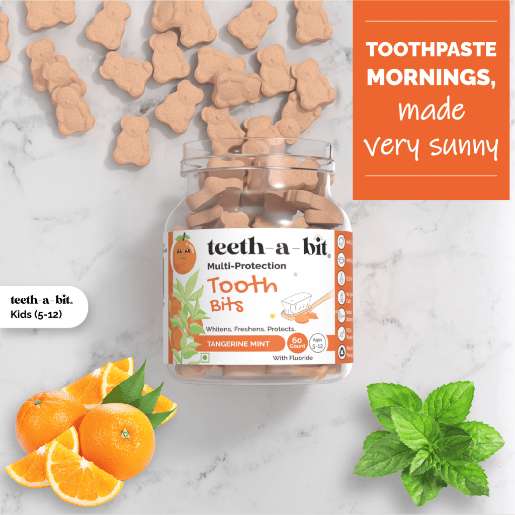 Teeth-a-bit Multiprotection Kids Tooth Bits (Tangerine Mint)