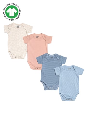 Greendigo Baby Organic Cotton Bodysuits - Pack of 4