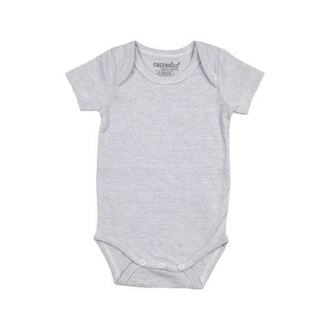 Greendigo Baby Boy Organic Cotton Bodysuits - Grey Toons - Pack of 2