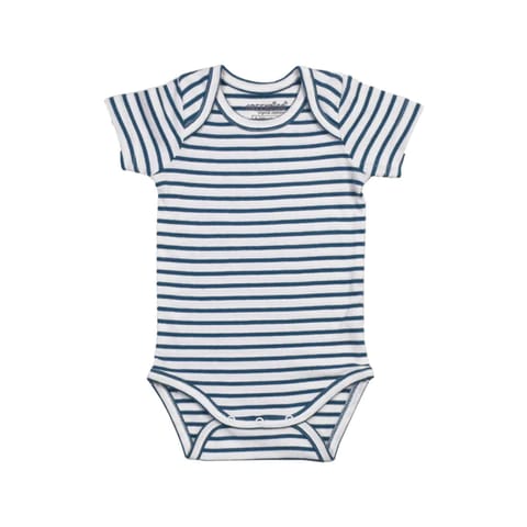 Greendigo Baby Boy Organic Cotton Bodysuits - Twice The Stripes - Pack of 2