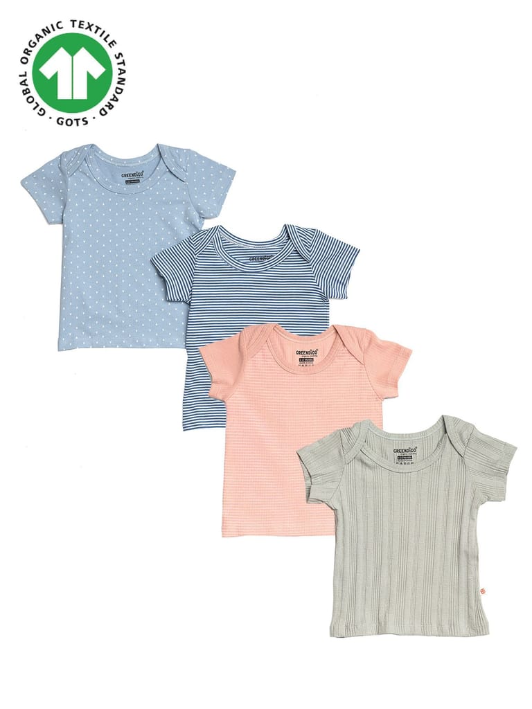Greendigo Baby Organic Cotton T-shirts - Pack of 4