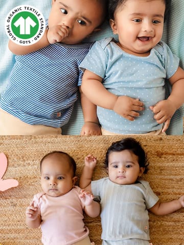 Greendigo Baby Organic Cotton T-shirts - Pack of 4