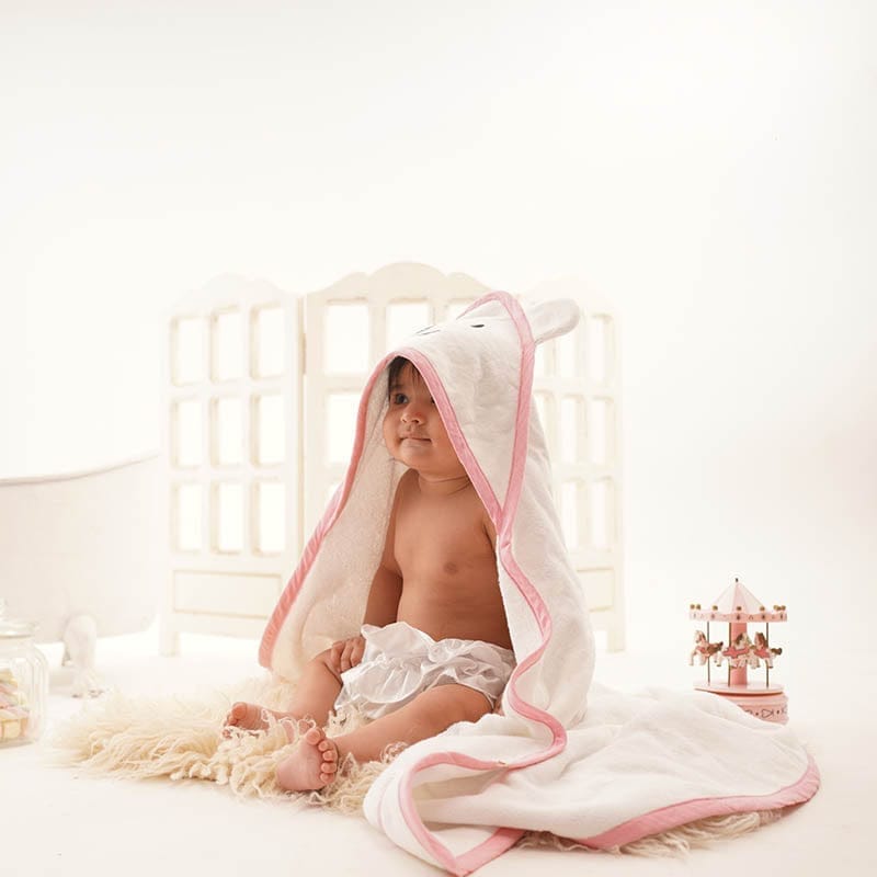 Greendigo Baby Organic Cotton Hooded Towel - Bear With Me