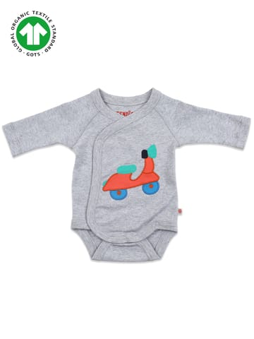 Greendigo Organic Cotton Grey Bodysuit for Baby Boy and Baby Girl