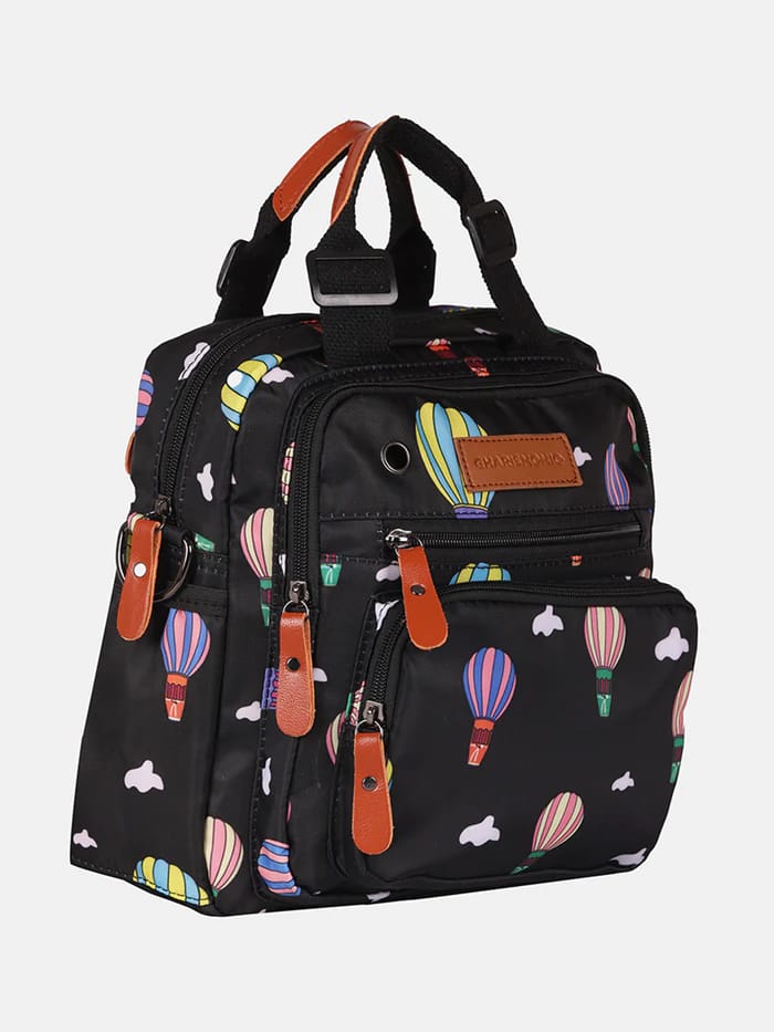 Charismomic Flying Dream Mini Diaper Backpack- Black
