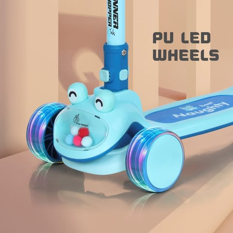 R for Rabbit Road Runner Hopper Scooter For Kids With PU LED Wheels Blue