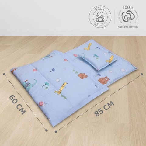 R for Rabbit Snuggy Cozy Baby Bedding With Blanket & Pillow And Odour Free Sky Blue