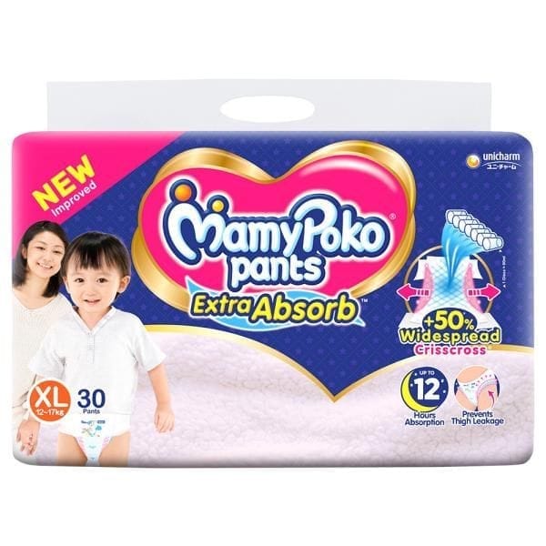 MamyPoko Extra Absorb Pants (XL) 30 count (12 - 17 kg)