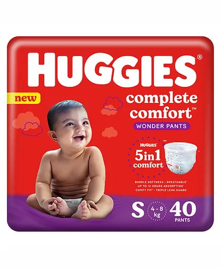 Huggies Complete Comfort Wonder Pants Small Size Baby Diaper Pants - 40 Pants