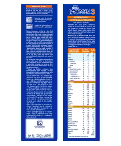 Nestle Lactogen Stage 3 Powder Refill (400 gram)