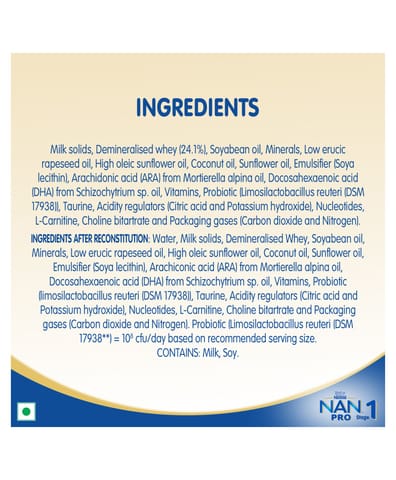 Nestle Nan Pro 1 Infant Formula Powder Upto 6 Months Refill