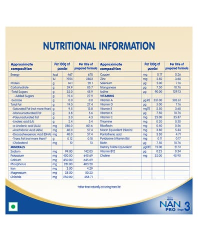 Nestle Nan Pro 3 Follow-Up Formula (400gm)