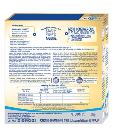 Nestle Nan Lo-Lac Infant Formula Powder (200 gram)