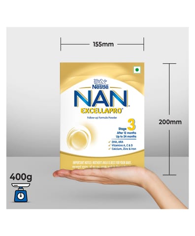 Nestle Nan Excellapro 3 Follow-Up Formula-Powder 400gm