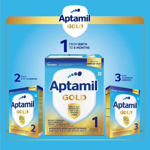 Aptamil Gold 1 Infant Formula Powder Upto 6 months, Stage 1-400g