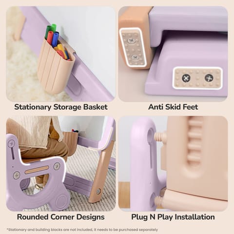 R for Rabbit Little Genius Candy- Set of Board & Chair Purple