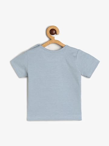 Chayim Pack of 2 Cotton Tees Beige,Baby Blue