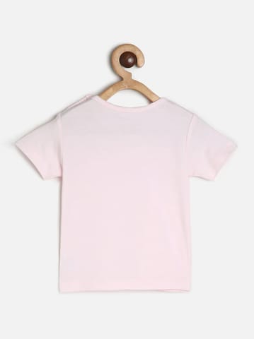 Chayim Baby Lowcrotch Dungaree Set Pink, Leaf Print