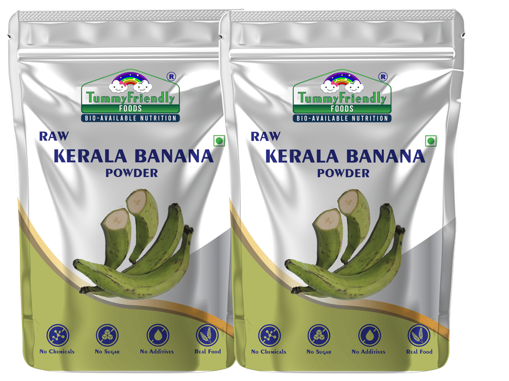 Tummy Friendly Foods Natural Raw Kerala Banana Powder | Raw Nendran Banana Powder | No Chemicals Cereal (400 g, Pack of 2)