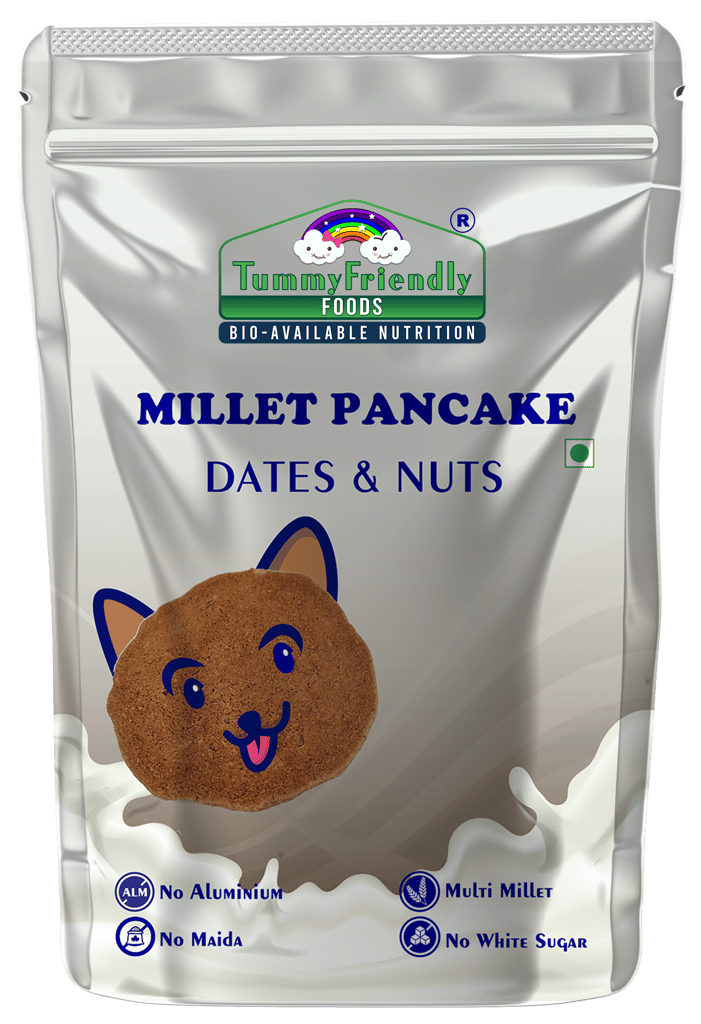 Tummy Friendly Foods Aluminium-Free Millet Pancake Mix with Dates and Nuts 800 g