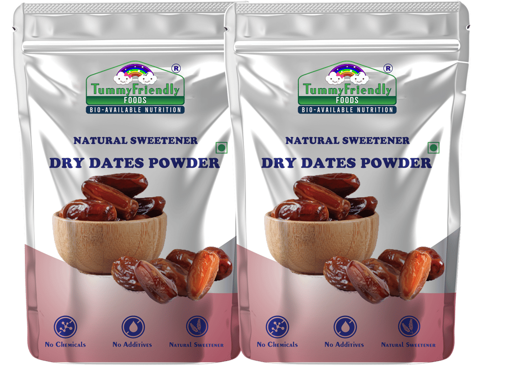 Tummy Friendly Foods Dry Dates Powder from Premium Arabian Dates |Kharek Powder Cereal (400 g, Pack of 2)
